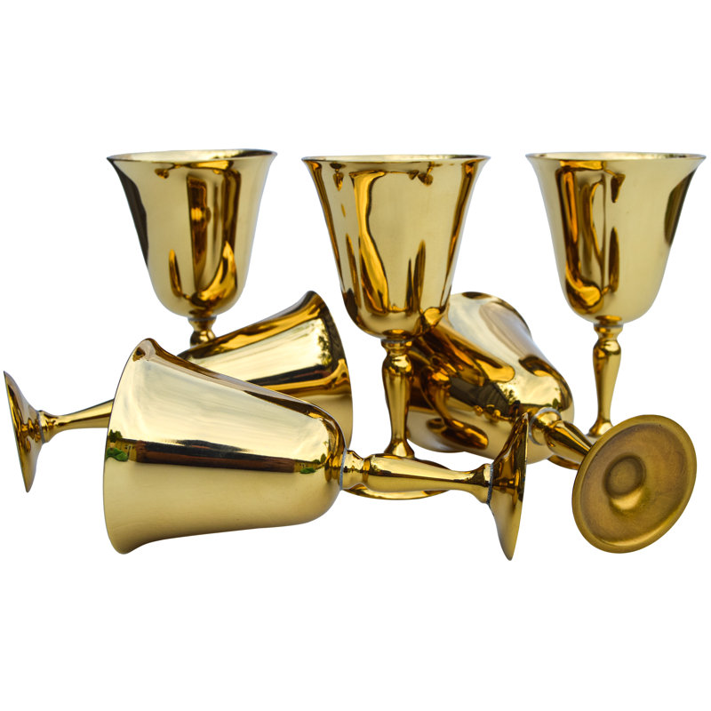 Mid-Century Golden Goblets