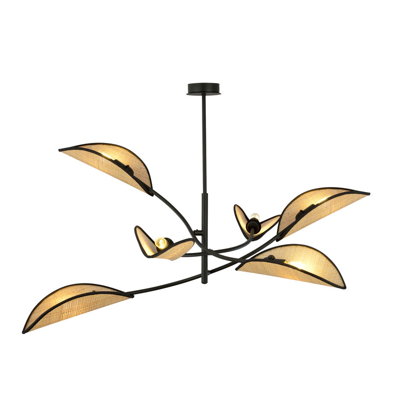 6 - Light Chandelier, Brown