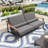 Patio Sofa  with Extra-Thick Seat Cushion (approx. 6.3") and Fixed 110° Relaxed Back Angle