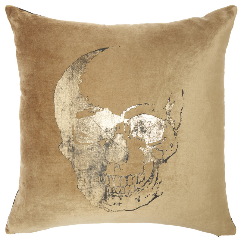 Appliqued Cotton Throw Pillow