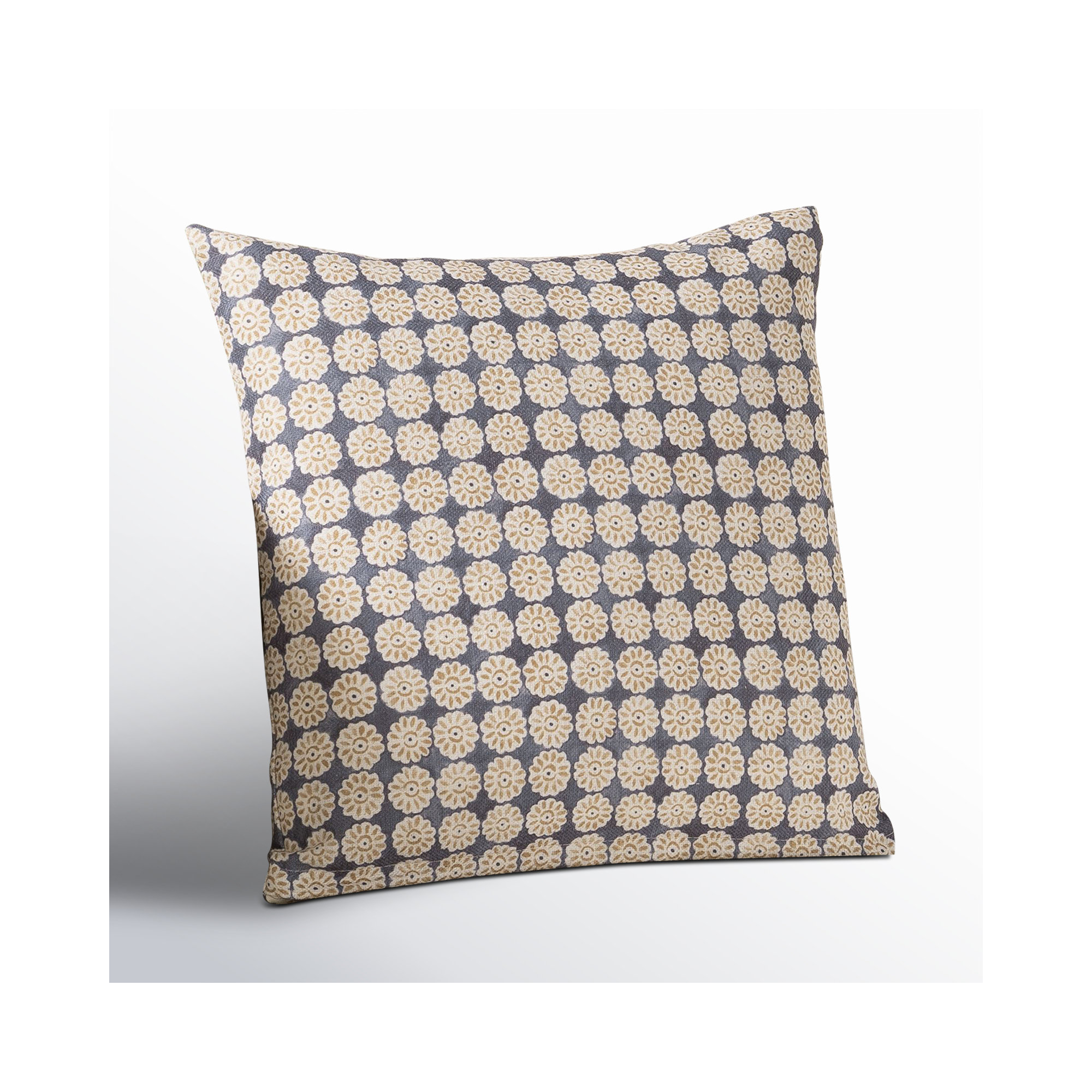 Hansah Pillow, Ink Geometric, Polyester, Square 18"