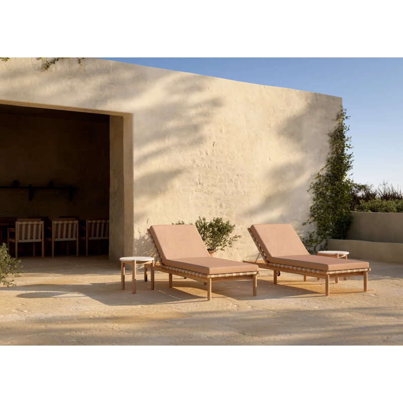 Oda Outdoor Chaise Lounge, Lime White
