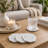 Handcrafted Natural White Marble Coaster 