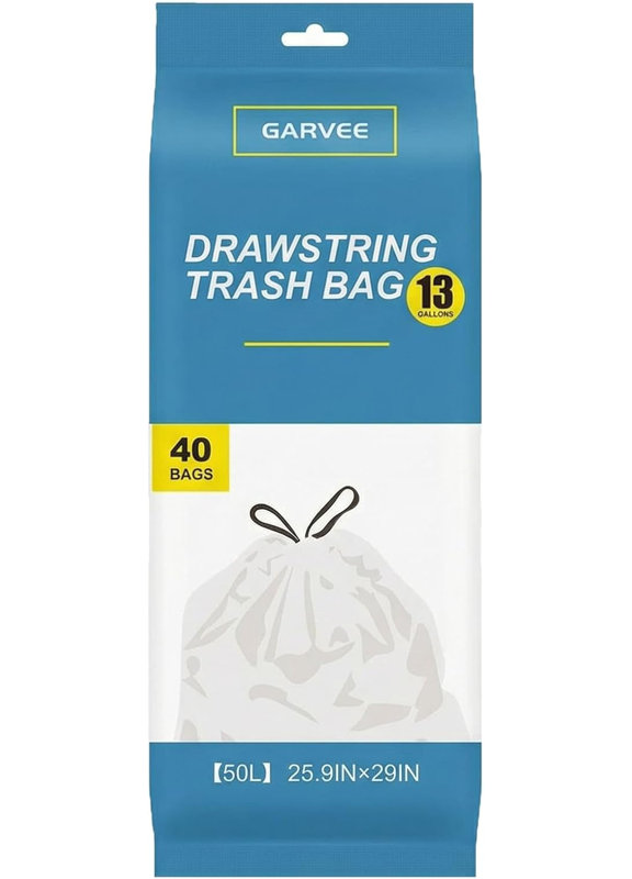 Trash Bags 50L (13 Gallon), 40 Count 1 Roll