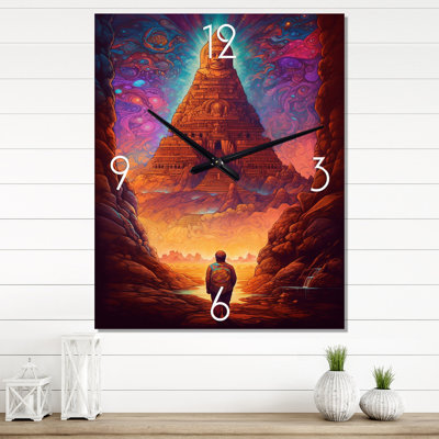 Arriving In The Sacred City Of I - Christianism Very Wall Clocks