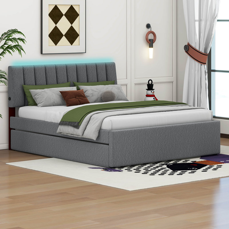 Upholstered Panel Bed