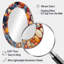 Mystical Marbles I - Miroir mural ovale moderne orange-1809012987