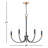 Hanna 5-Light Dimmable Candle Style Chandelier