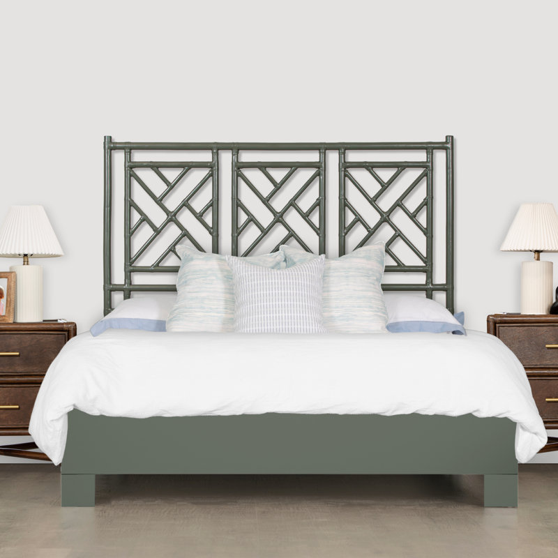Tête de lit Chippendale à cadre ouvert, Evergreen, Lit double