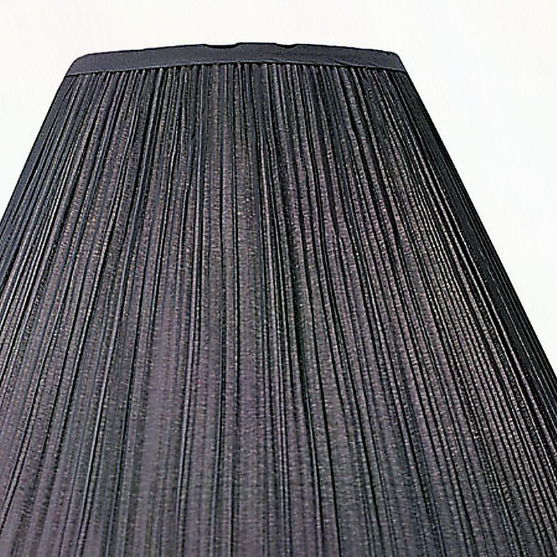 Lampe de table haute 26 po en céramique, en forme d'urne avec finition noire, abat-jour en lin