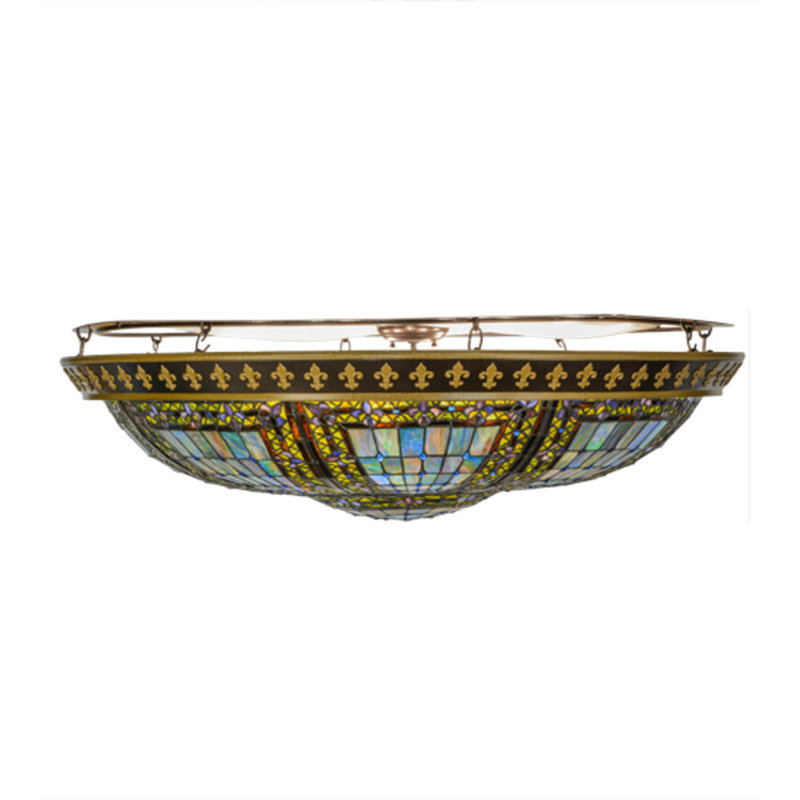 Fleur-de-lis 8 - Light Semi Flush Mount