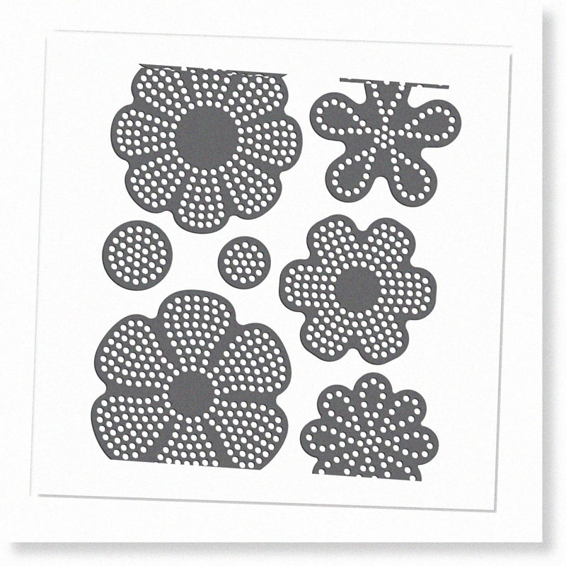 Magnetic Rhinestone Template for Flowers