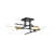 4 - Light Black And Gold Sputnik Linear Semi Flush Mount