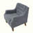 Accent Chair, Living Room Chair, Footrest Chair Set with Vintage Brass Studs-131706803