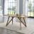 Darla 70"W Rectangular Walnut Oak Geometric Cross Base Dining Table