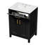 Ensemble de meuble-lavabo 24 po avec lavabo en céramique, meuble-lavabo peu encombrant - l 24 po x P 18 po x H 34 po, 2 portes à fermeture en douceur