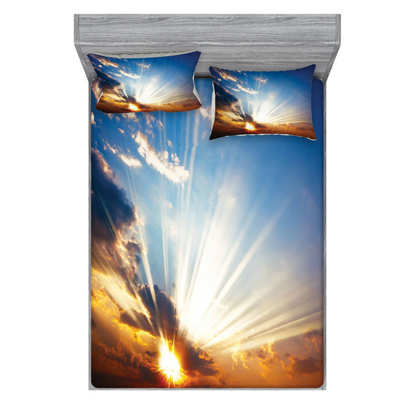 Microfiber Sheet Set, Queen Sheet Set with Fitted Sheet