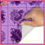Tapis de bain mauve à motif floral mauve-669111708