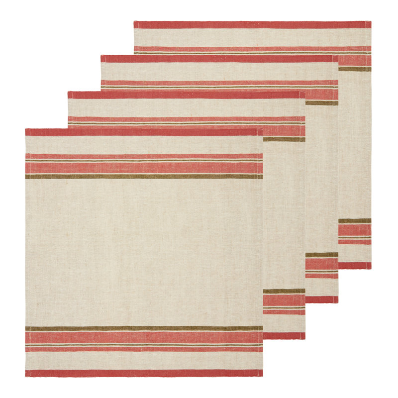 Camron Napkin, Natural/Sherbert