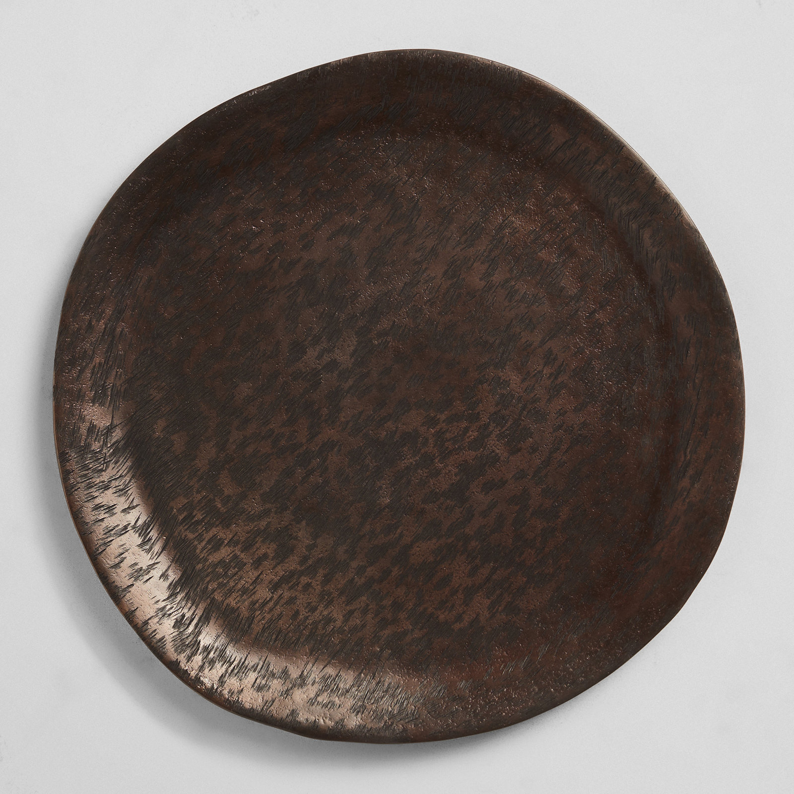 Zadia Brushed Metal Charger Plate, Copper