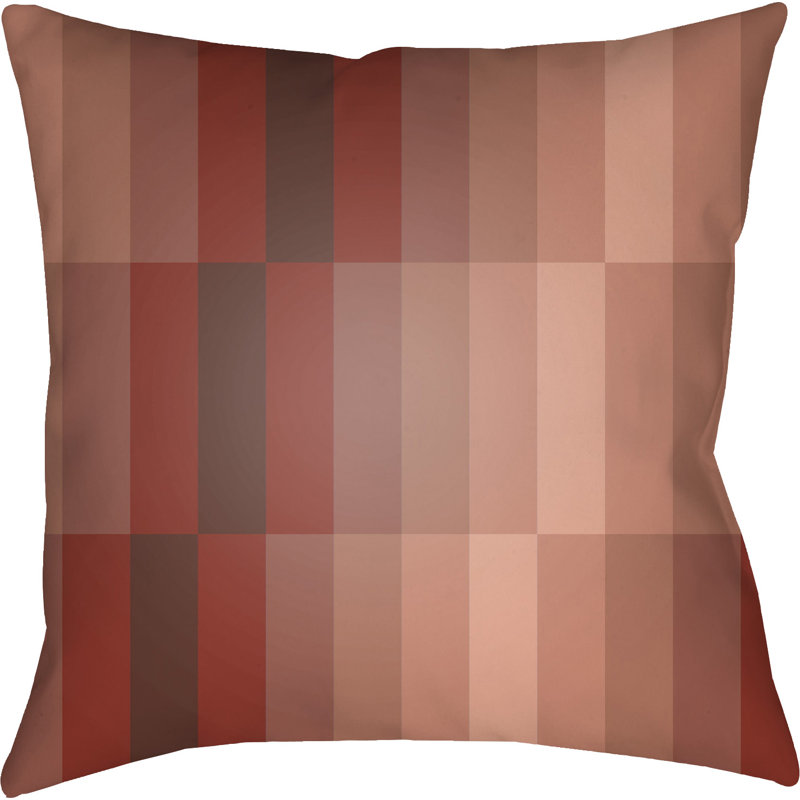 Moderne Geometric Outdoor Throw Pillow, Red, 22" H  x 22" W x 5" D