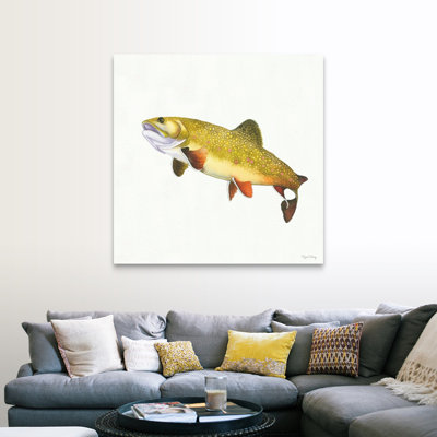 «Gone Fishin Brookie», reproduction d'art sur toile