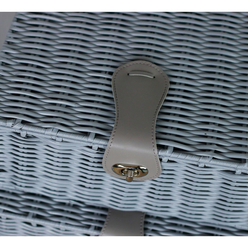 Wicker Laundry Set, Grey