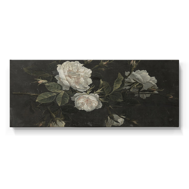Série botanique-CDxxviii - Toile tendue avec châssis - Prêt à être accroché, H 12 po x l 30 po