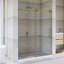 Porte de douche coulissante simple sans cadre l 56 à 60 po x H 76 po au fini or brossé-116398710