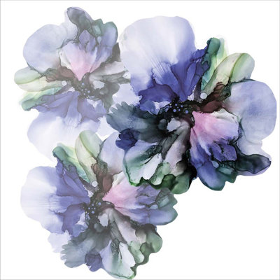 Décoration murale florale vibrante