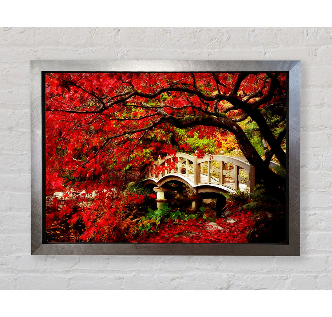 Bridge Over The Red Tree River - Einzelne Bilderrahmen Kunstdrucke