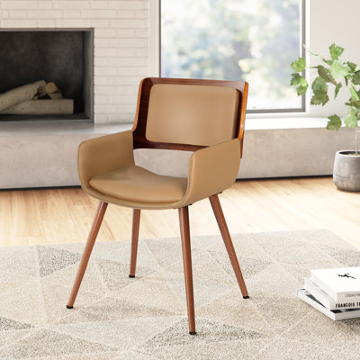 Nunda Faux Leather Mid-Century Dining Chair