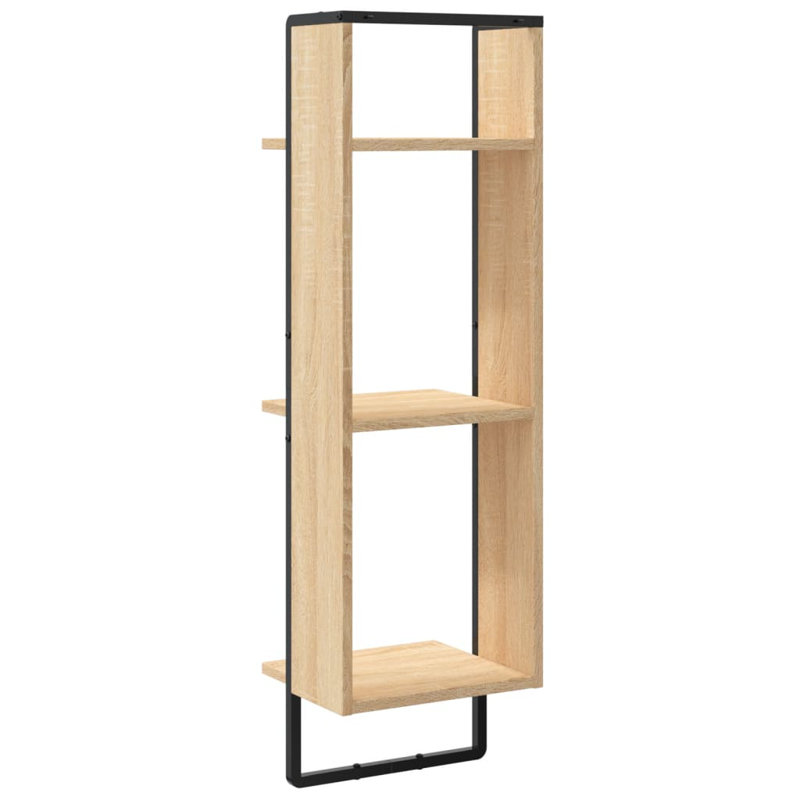 Adetoun 3 Piece Bracket Shelf, Sonoma Oak