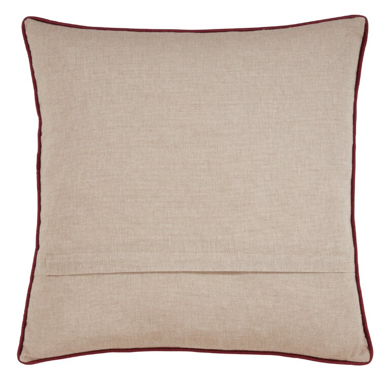 The Holiday Aisle® Ferris Embroidered Cotton Throw Pillow