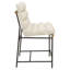 Ensemble de table de comptoir 36 po Gwinn avec 2 chaises de comptoir Layla en cuir authentique ivoire