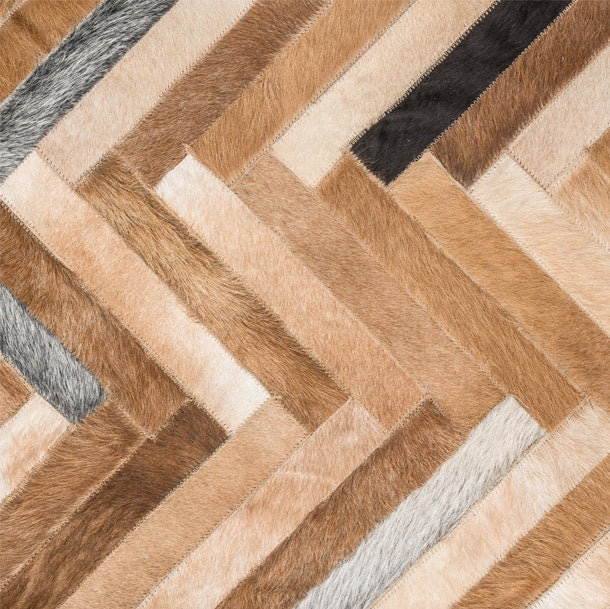 Art Hide Cowhide Area Rug in Orange, Rectangle 9' x 12'