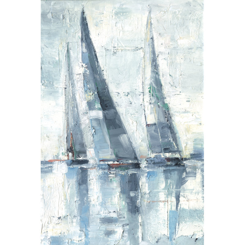 Regatta II by Ethan Harper - Painting Print, 46cm H x 30cm W, Black Floater Framed