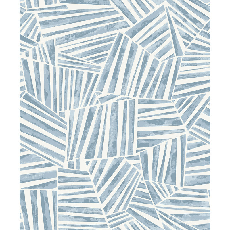 Rouleau de papier peint H 33 pi x l 21 po Lianna, Bleu clair