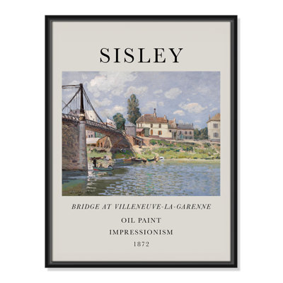 Old Masters Collection " The Bridge At Villeneuve " by Alfred Sisley