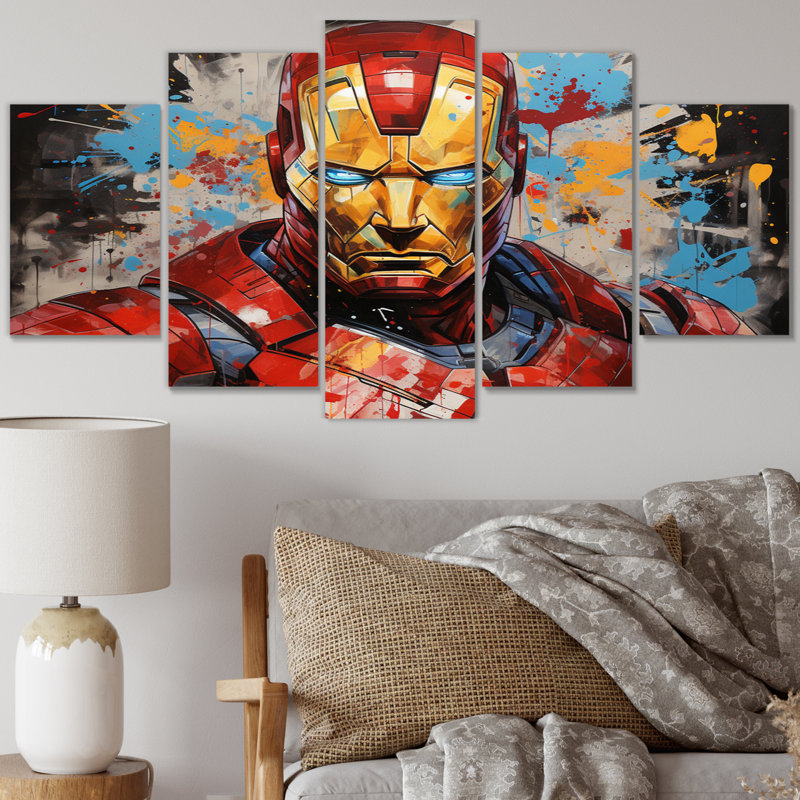 Pop Art Comic Book - décoration murale moderne - 5 panneaux