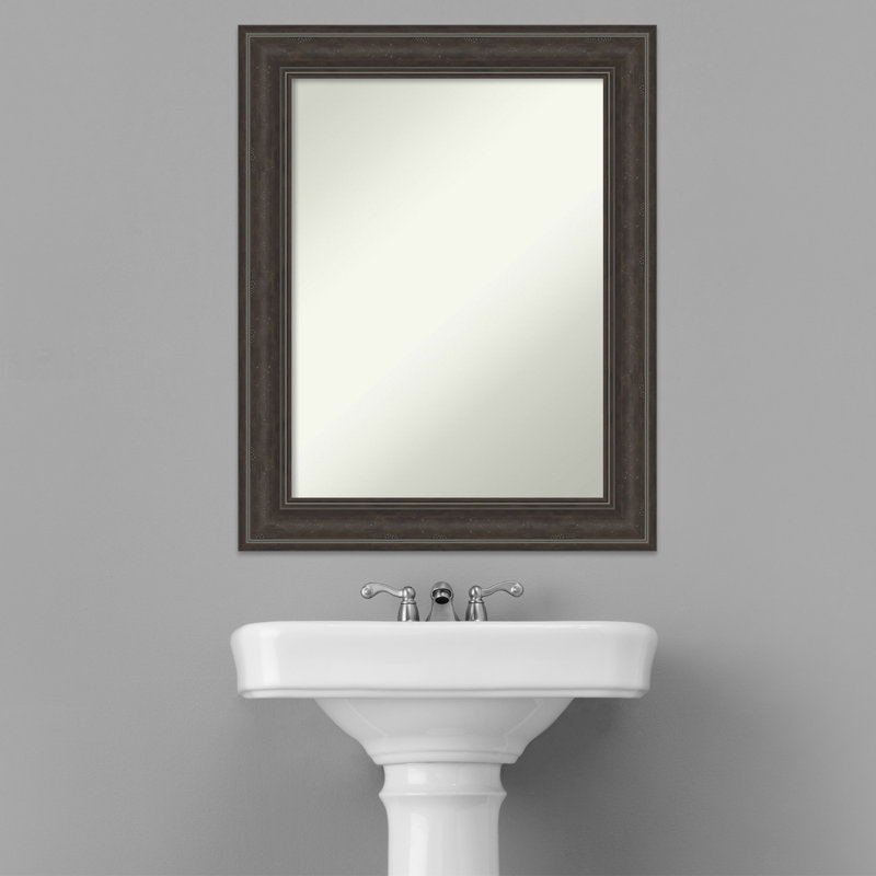 Miroir mural de salle de bain non biseauté 23,5 po x 29,5 po Shipwreck Greywash, 29,5 po x 23,5 po