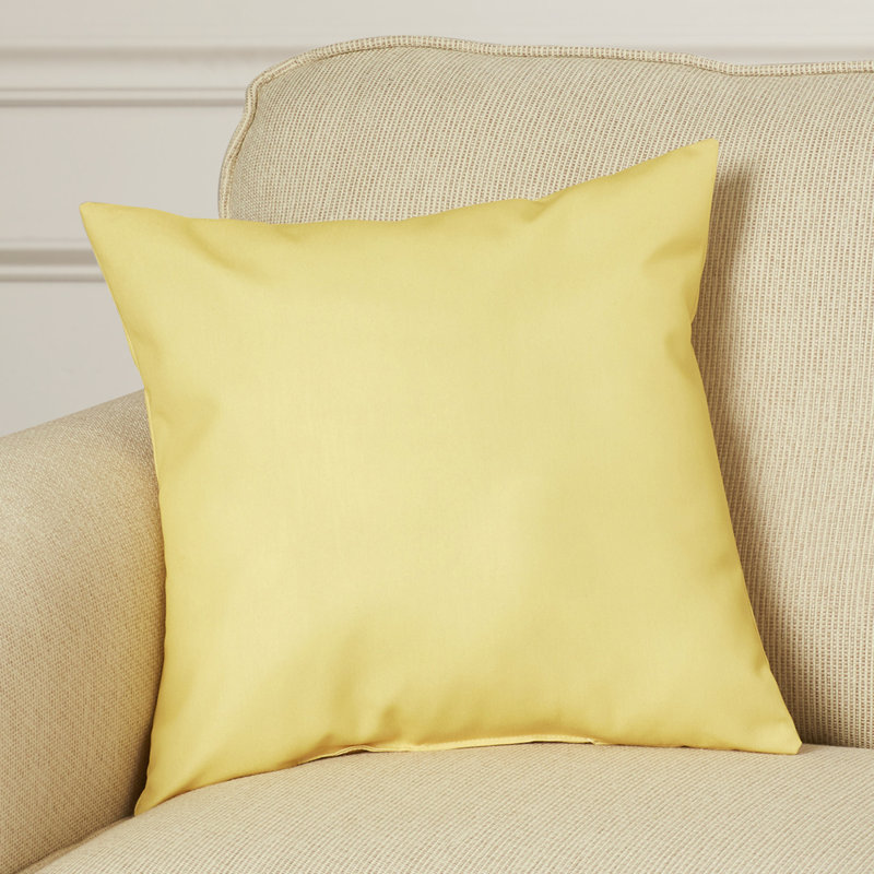 Solid Reversible Throw Pillow, 18" H x 18" W, Oxen