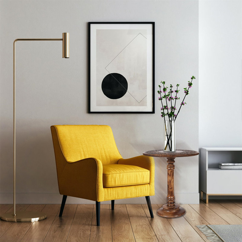 Piédestal simple en bois massif Hemuna, Brun