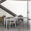 Abigail Glass Top Metal Base Dining Table-38407242-38407245