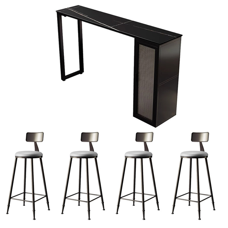 Siclen, Black, Gris / Noir, 41.3"H x 78.7"L x 15.7"W