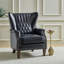 Fauteuil club à oreilles en cuir véritable Ameliah pour le bureau et la maison-761936877