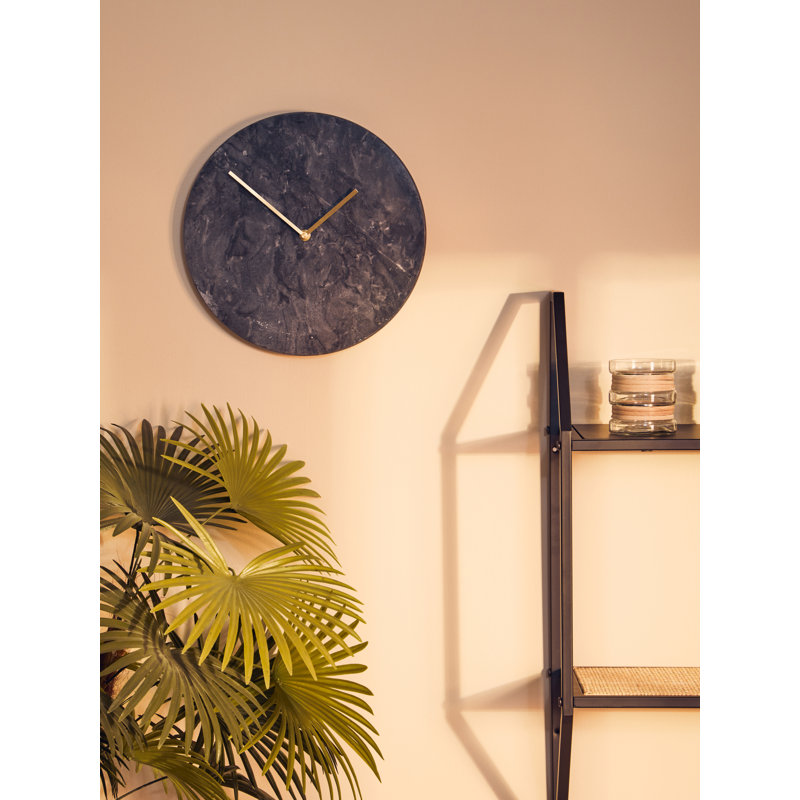 Alejandro Marble Wall Clock, Black