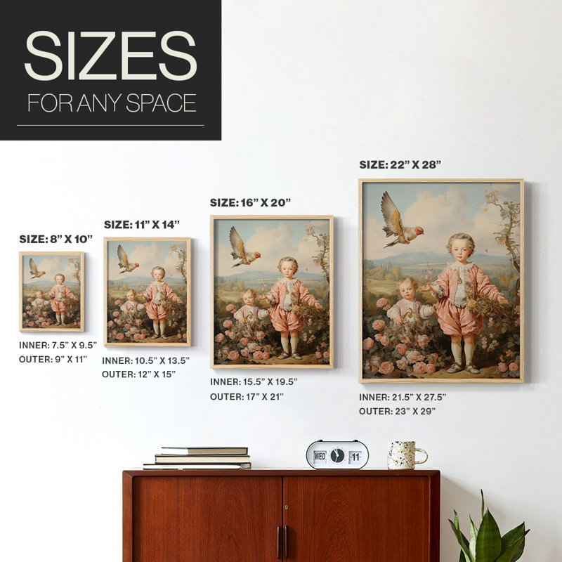 «Religious Series CDxxviii», reproduction encadrée - bois massif, Naturel, H 11 po x l 9 po