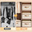 Grands bacs de rangement pliables, boîte en tissu de lin avec couvercle, organisateur pour tablettes, cubes pour serviettes, vêtements (ensemble de 3)-921467482
