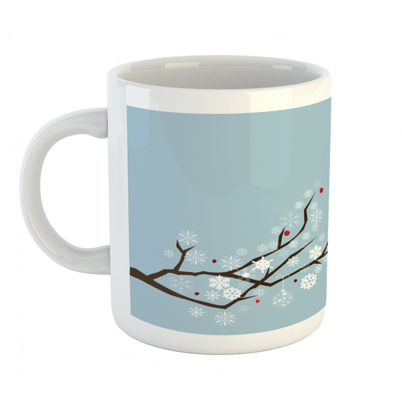 Tasse à café snowy trees